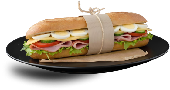 Sandwich club préparé dans notre sandwicherie à Tubize